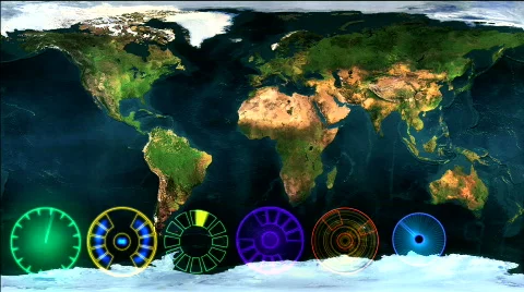 World geographical map silhouette Stock Footage 355717
