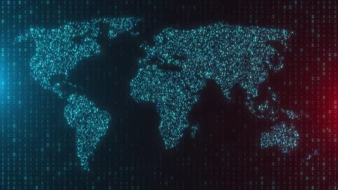 World Global Data Security and Privacy through Encryption and Firewalls Stock Footage 259258795