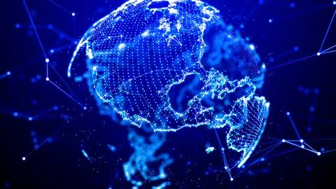 World global network connection technology abstract background Stock Illustration