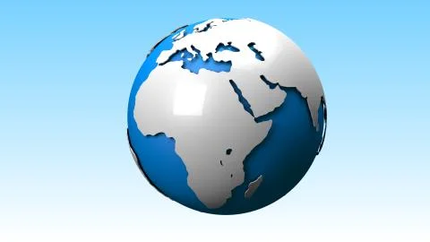 World Globe 3d Render Stock Illustration
