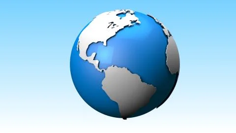 World Globe 3d Render Stock Illustration