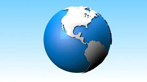 World Globe 3d Render Stock Illustration