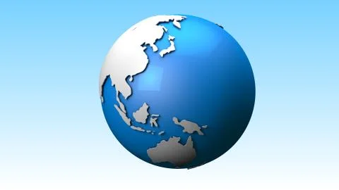 World Globe 3d Render Stock Illustration