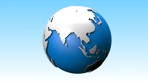 World Globe 3d Render Stock Illustration