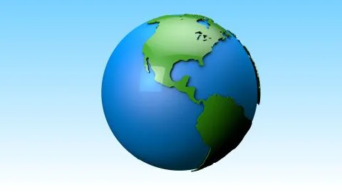 World Globe 3d Render Illustrazione stock