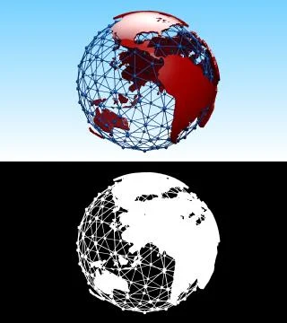 World Globe 3d Render Stock Illustration