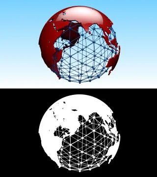 World Globe 3d Render Stock Illustration