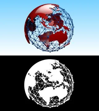 World Globe 3d Render Stock Illustration