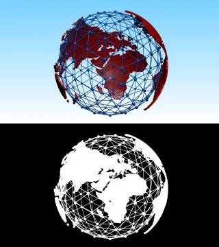 World Globe 3d Render Stock Illustration