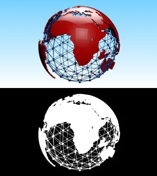 World Globe 3d Render Illustrazione stock