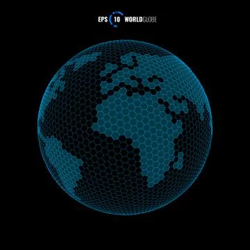 World globe 3D sphere Stock Illustration