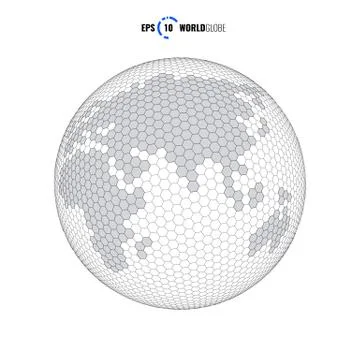 World globe 3D sphere Stock Illustration