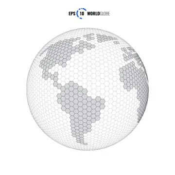 World globe 3D sphere Stock Illustration