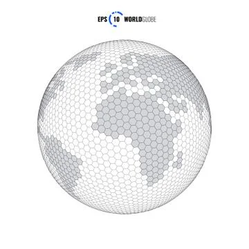 World globe 3D sphere Stock Illustration