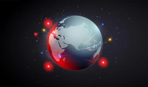World Globe 3D sphere Stock Illustration
