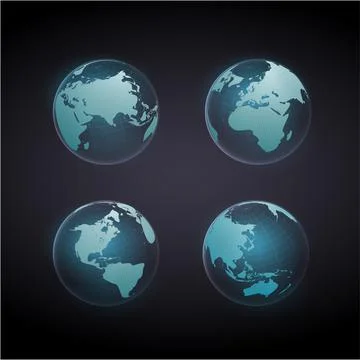 World Globe 3D sphere Stock Illustration