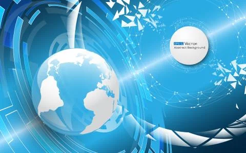 World globe with abstract elements 스톡 일러스트
