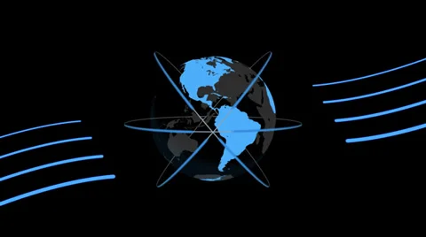 World globe animation - studio background Stock Footage 39838103