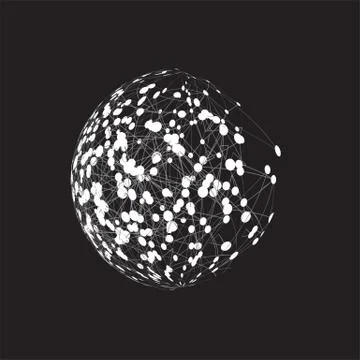 World globe on a black background, vector illustration Illustrazione stock