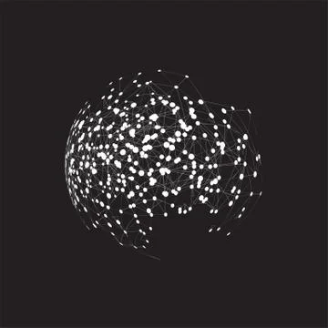 World globe on a black background, vector illustration 스톡 일러스트