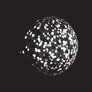 World globe on a black background, vector illustration Illustrazione stock