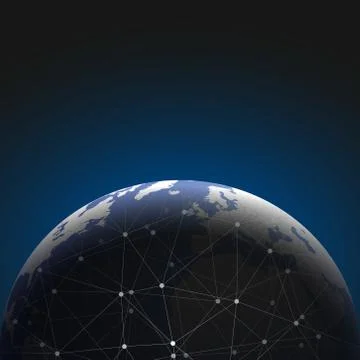 World globe connections network design illustration Stock Illustration