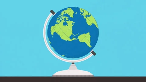 World Globe Desktop Atlas 動画素材 244031359