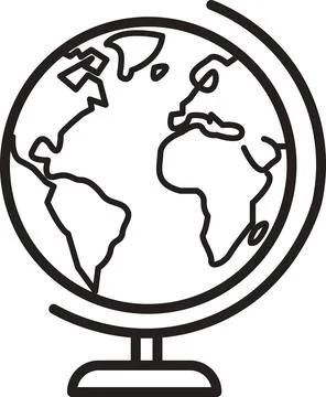 World globe earth geography icon Stock Illustration