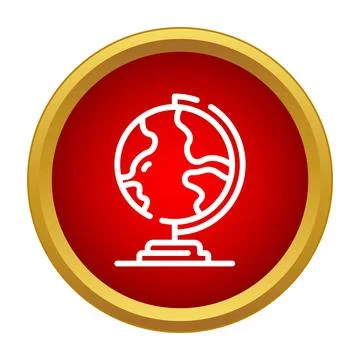 World globe earth map geography school icon Stock Illustration