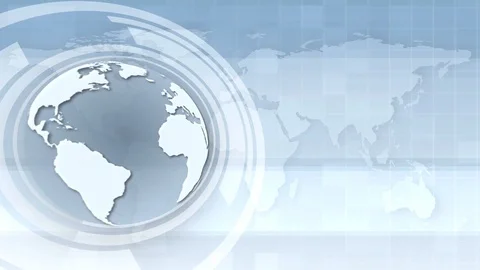 World globe earth motion blue Video stock 91118583