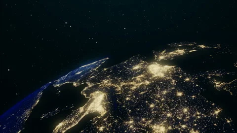 World Globe, Earth from Space. Slow Sunrise from Earth orbit. Planet Earth Stock Footage 98823613
