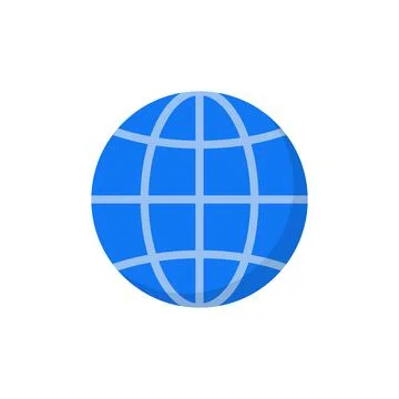 World globe flat line icon. Vector Earth global planet line icon. Travel Stock Illustration