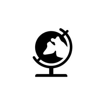 World Globe Flat Vector Icon Illustrazione stock