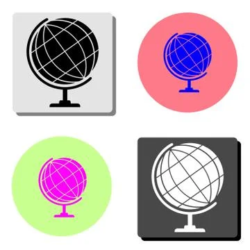 World globe. flat vector icon Stock Illustration