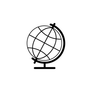 World Globe Flat Vector Icon Illustrazione stock