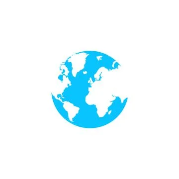 World Globe icon flat Stock Illustration