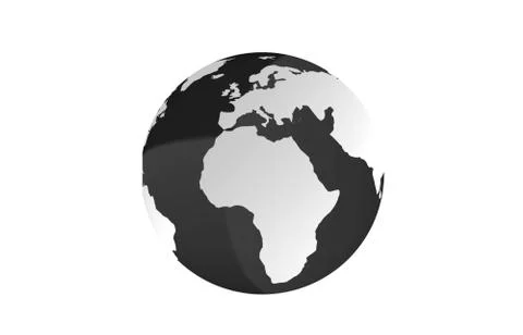 World Globe illustration design planet earth 3D Stock Illustration
