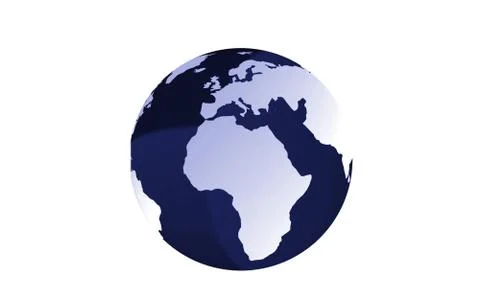 World Globe illustration design planet earth 3D Stock Illustration