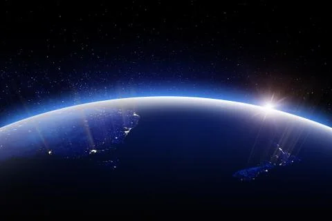 World globe at night. Elements of this image furnished by NASA 3d rendering Illustrazione stock