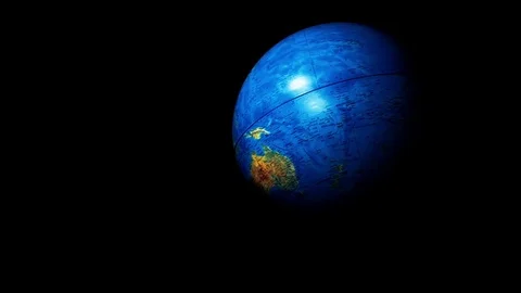 World globe, pan, on a black background,  Stock Footage 78211621