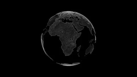 World globe from particles. HUD. Digital planet Earth. Abstract world map Stock Illustration