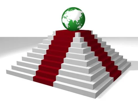 World globe on a pedestal Illustrazione stock