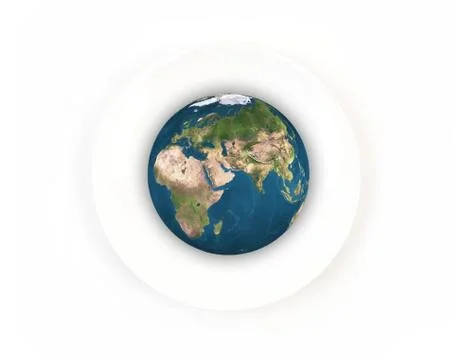 World globe on plate, Elements of this image furnished by NASA Stockfoto's