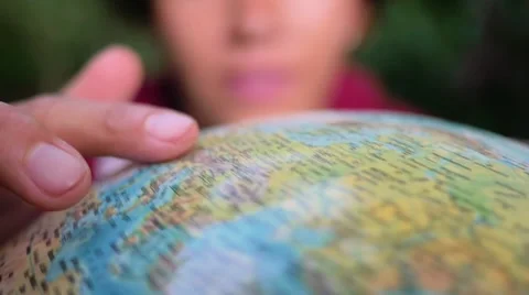 World Globe random trip destination Stock Footage 60590528