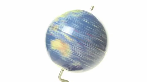 World globe spinning Close up Stock Footage