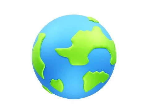 World globe with stand 3d vector icon illustration 3d render Illustrazione stock