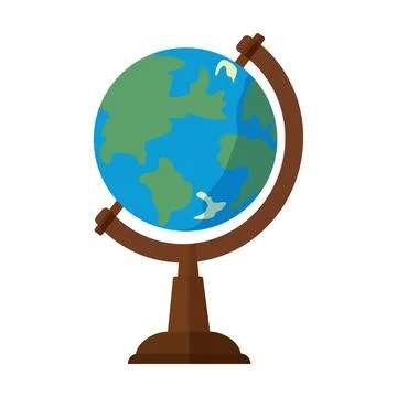 World globe with stand Stock Illustration