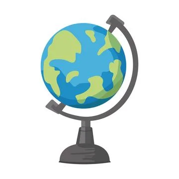 World globe with stand Stock Illustration