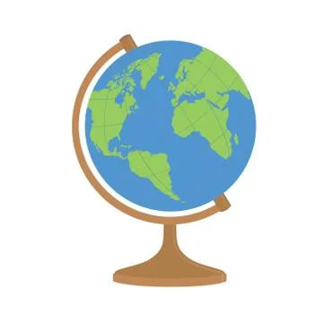World globe on a stand vector illustration. Stock Illustration