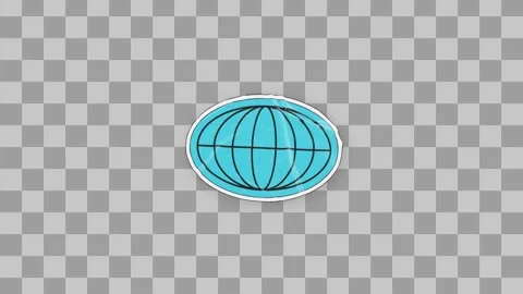 World Globe Sticker After Effects stock